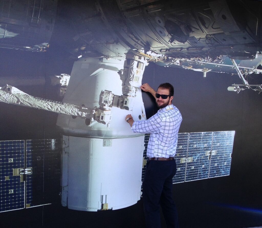 Photo: James Long prepping for a meeting at Space X