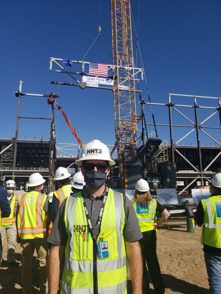 Photo: James Long at Topping Out Ceremony